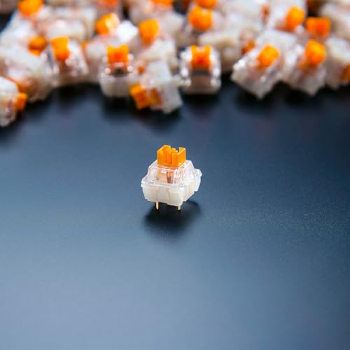 Pacchetto di interruttori meccanici - Interruttore tattile arancione (Ottimizzato per il gioco, Durata di 100 milioni di tasti, Connettori versatili a 3 pin) - Tastiera gaming - Immagine 13