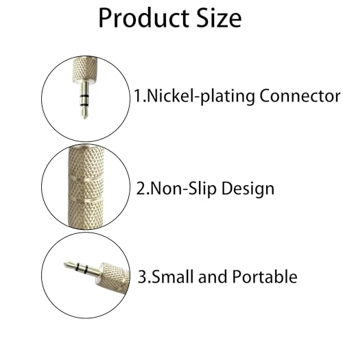 12 piezas adaptador de audio macho a macho 3.5mm miniatura 3