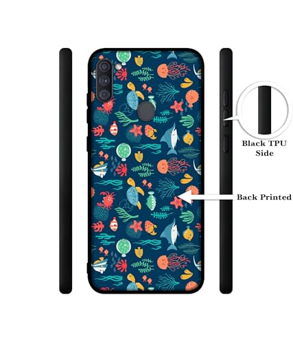 Image of Aquarium Texture Design Premium 2D Printed Metal Back Case Cover for Samsung Galaxy A11 4G / M11 4G