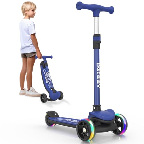 BELEEV A8 Scooter Roller Kinder 6 Jahre, Faltbarer Premium Dreiradscooter...