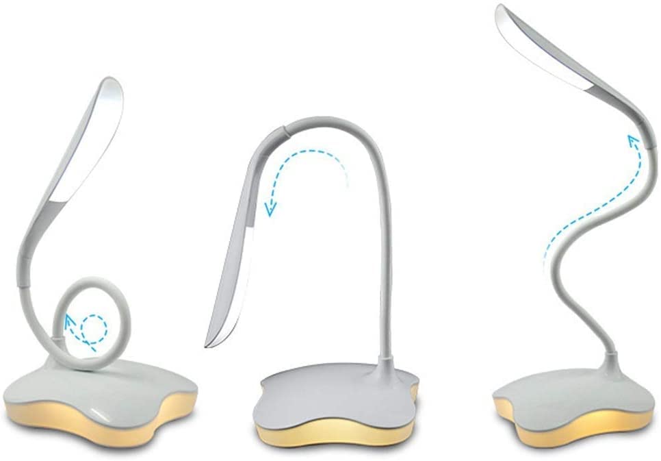 Schreibtischlampe, LED-Touch-Licht, tragbares augenschonendes Leselicht, USB-Ladetischlampe für Nachttisch und Nacht