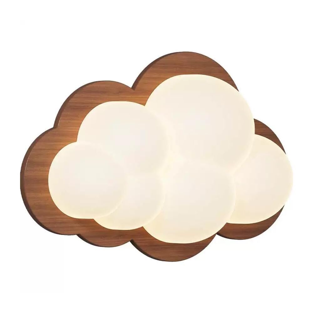 Applique nuage bois d'intensité réglable pour chambre à coucher