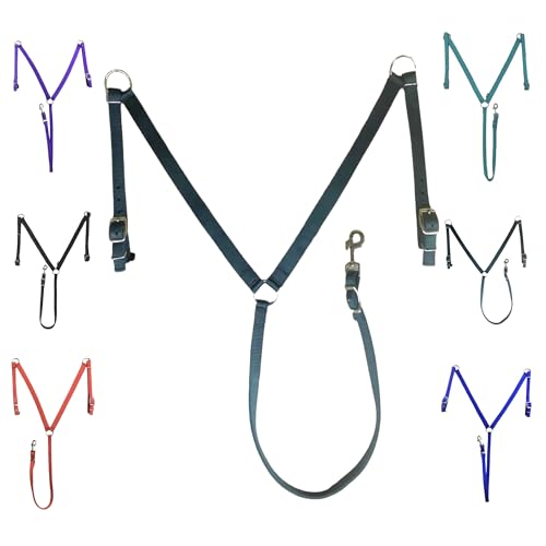 Majestic Ally - Majestic Ally Nylon Padded Breast Collar for Horses (Hunter Green, Full)