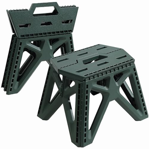Folding Step Stool Holds 440 lbs - 9" Sturdy Foldable