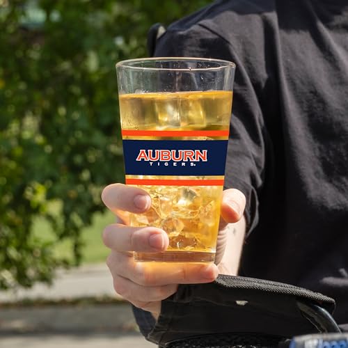 Image of Logo Brands NCAA 16 oz Pint Glass - Durable Glass With Bold Team Color- Chip-Resistant Rim Drinkware For Fans, Tailgates, Home Bars & Everyday Use