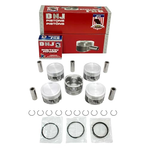 DNJ PRK4505 Piston and Ring Kit for 2003-2013 Volvo C30, C70, S40 2.4L-2.5L L5 20V DOHC 2435cc