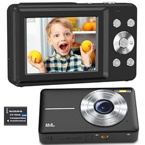 Digital Camera, Compact Digital Camera FHD 1080P 44MP with 2.4″ LCD Screen Anti-shake Digital Cameras Rechargeable Portable Camera for Photography, Vlogging Camera for Beginners,Young, 8-16 Kids