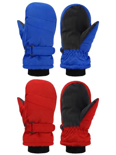 Image of SATINIOR Kids Snow Mittens Waterproof Winter Ski Gloves Warm Thicken Snow Gloves for Girls Boys