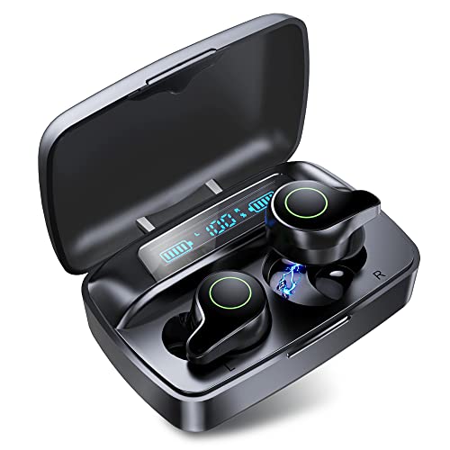 [ Bluetooth 5.0 & Easy Connect ] - Utilizzo della tecnologia Bluetooth 5.0 avanzata, accoppiamento istantaneo e trasmissione stabile senza interruzioni. Le cuffie sono facili da collegare, basta accendere il bluetooth del telefono e toccare F9 per accoppiare. La prossima volta si connetterà automaticamente.