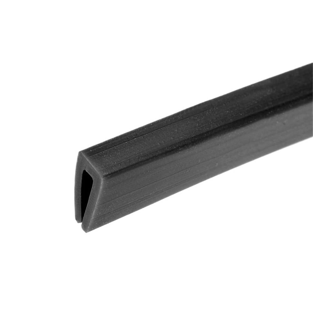 Rubber Edge Trim 5M Long Black U - Type Rubber Strip, Edge Guard Trim Stripping Door Shock Absorption(2x5x10mm)