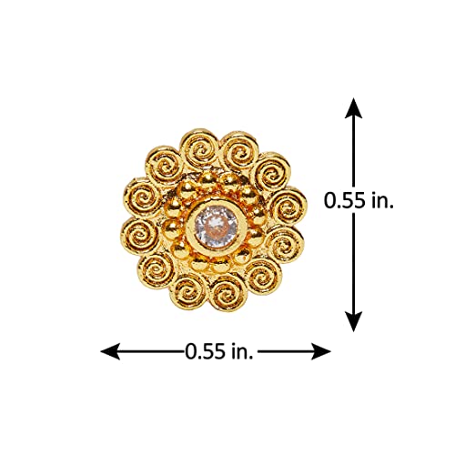 Indie Yellow Floral Nose Pin