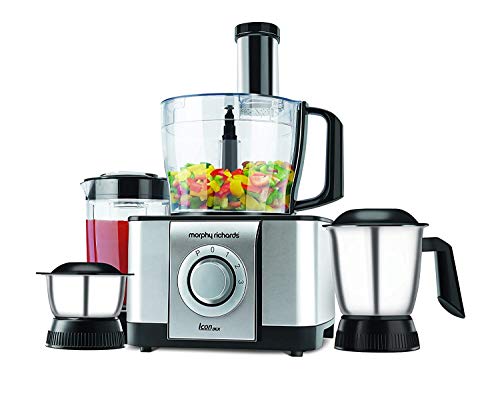 Morphy Richards Icon DLX Food Processor, (Silver, 1000 Watts)