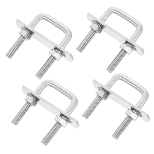 Unomor Stainless Steel U-Bolt Set u Shaped Bolts for Trailer Leaf Spring and Boat Attachment