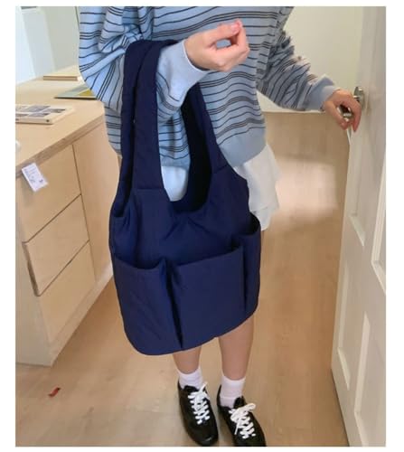 Slouchy Nylon Tote Bag Women Trendy Underarm Shoulder Hobo Bags Multiple Pockets Crossbody Purse Satchel Tote Handbag2