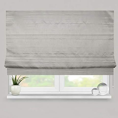 Grace Silver Blackout Lined Roman Blind Cover