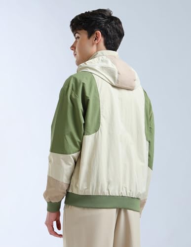 Image of Flying Machine Oversize Fit Colour Blocked Casual Jacket