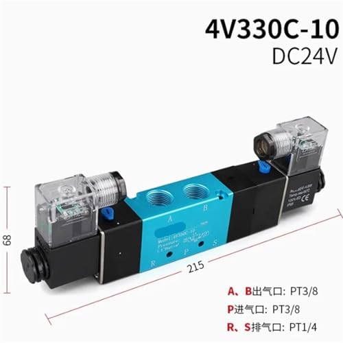 Électrovanne pneumatique 4V330C-10 DC24V à double commande - 3