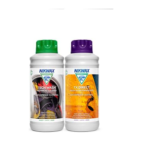 Nikwax Tech Wash and TX. Direct Wash-In Double Pack - 2 x 1 Litre Cover