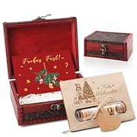 EKKONG Hochzeits-Geldgeschenk Set - Romantische Schatztruhe Mit Holz-Karte & Reagenzglas