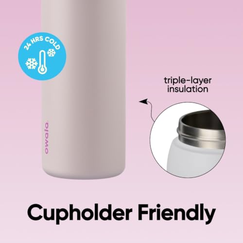 Image of Owala FreeSip Insulated Stainless Steel Water Bottle with Straw for Sports and Travel, BPA-Free, 40oz, Dreamy field