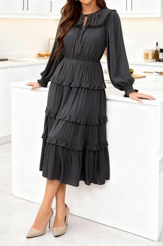 Image of Women's Short Sleeve Summer Boho Pleated Rayon Mid Dresses with Pockets for Wedding Guest