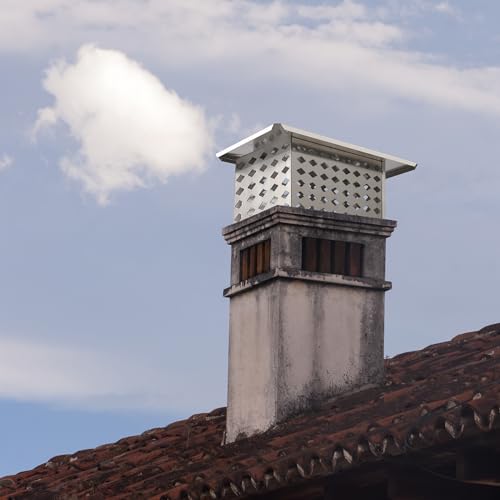 GarveeTech 8 x 13 Inch Chimney Cap, Galvanized Steel Fireplace Flue Cover with Mesh Screen, Rain Guard Roof Vent Topper for Outside by GarveeTech - Image 7