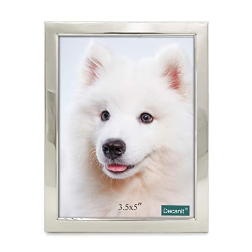 3.5x5 Picture Frames Silver Metal Photo Frames For Tabletop Display and Wall Decoration-Best Gifts For Family Silver 3.5x5