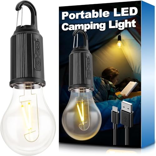 The Home Remedy Multipurpose Portable Utility Bulb | Camping Light | Portable Outdoor Tent Light Bulbs - Clip Hook | Camping Tent Bulb 3 Modes | Battery Powered | Emergency Light Gear for Hiking (1) (B0CRNPVTVV) Amazon Price History, Amazon Price Tracker