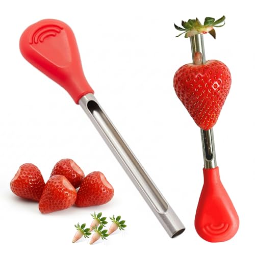 Iconikal 2-Pack Strawberry Huller and Pitter Stainless Steel Core Remover