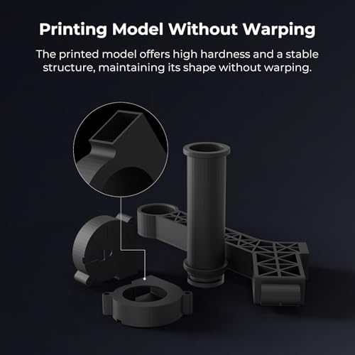 Image of Creality PLA Filament 1.75mm Carbon-Black, 3D Printer Filament 1kg (2.2lbs) Spool, High Toughness & Warp-Free, Dimensional Precision ±0.03mm, Printing Filament for All FDM 3D Printers