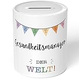 JUNIWORDS Spardose Sparbüchse, Bester Gesundheitsmanager der Welt (5701459)