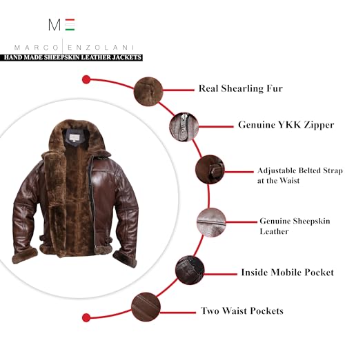 Image of B3 Bomber Jacket Aviator Real Shearling B3 Bomber Jacket Winter