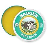 Badger Baby Balm, Organic Calendula Cream, Soothes Diaper Rash, Cradle Cap & Dry Skin, 100% Organic Baby Cream, Pediatrician Tested & Long Lasting, 2 oz Tin