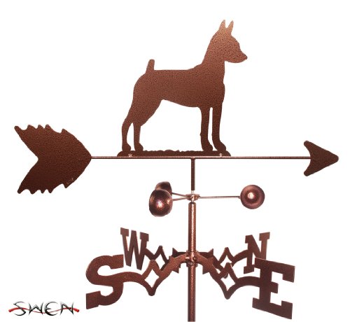 SWEN Products Hand Made Miniature Pinscher MIN PIN Dog Flat Post Mount Weathervane