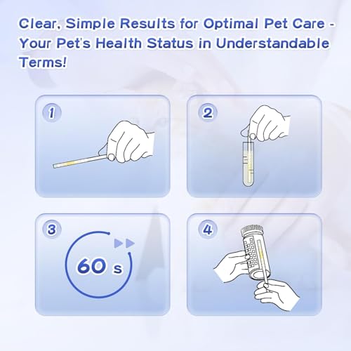 AlievePet Urintest für Katzen und Hunde 100 Stück Schnelltest zur Überprüfung von 10 Gesundheitswerten I Schnelltest für Haustiere I Tierurinanalyse I Tierärztlicher Test