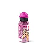 Lieferumfang: 1 Emsa Tritan Trinkflasche Kids Horse, Volumen: 400 ml, Maße: 7 x 18 cm (Ø x H), Material: Tritan, PP