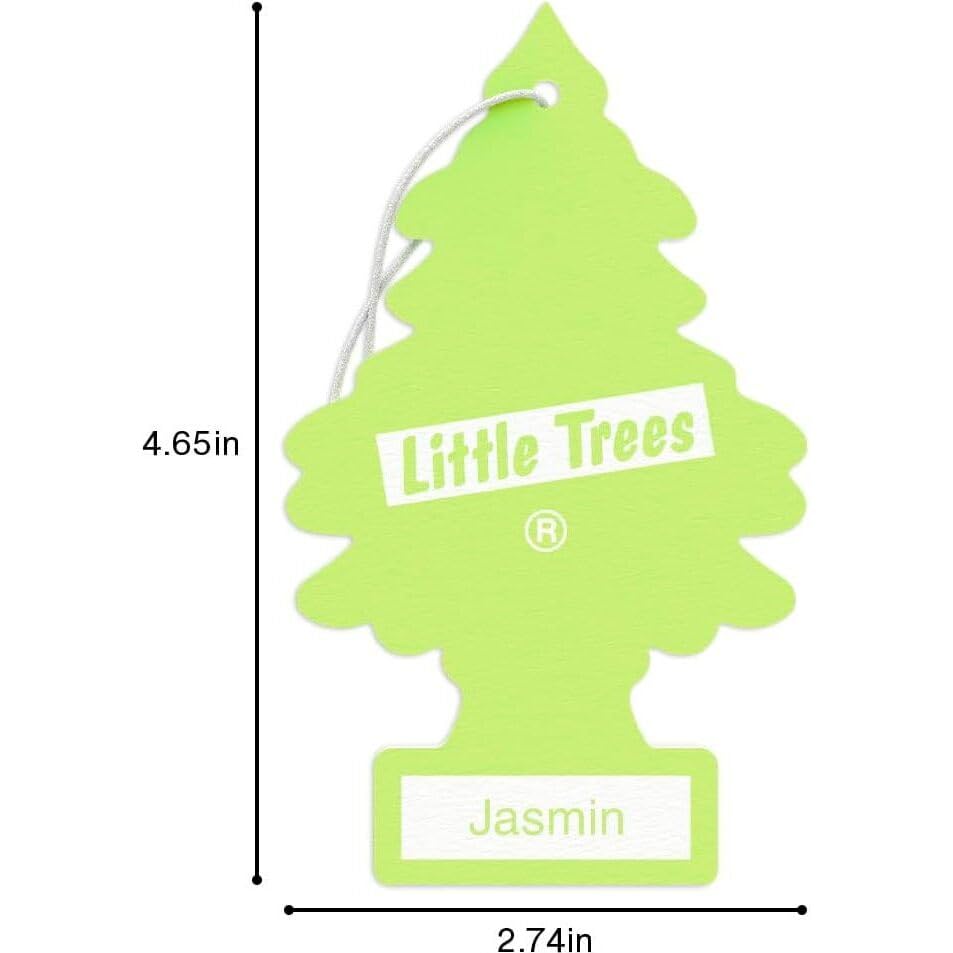 Image of LITTLE TREES Car Air Freshener Hanging Paper Tree for Home or Car , inchlime green inch , Jasmin scent