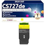 CS727de Cartuccia Toner Compatibile per Lexmark CX727de CS727de CS728de Stampante, Trasparente e Resistente,Yellow-1 pack