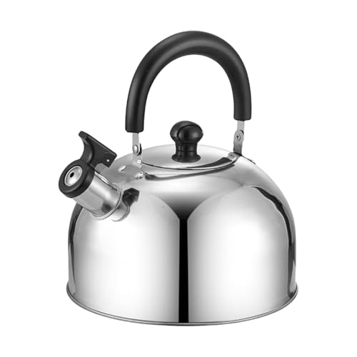 Rrlihjgu 2/3L Bouilloire Sifflante Induction,Bouilloire Hémisphérique,Bouilloire À Thé Sifflante, Bouilloire De Camping En Acier Inoxydable Avec Poignée Résistante À La Chaleur