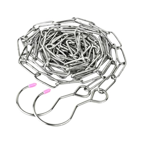 KESYOO ステンレス製物干しチェーン 両端フック付き 洗濯物干しロープ 風防止リング構造 携帯便利 屋内外兼用 衣類 枕乾燥用