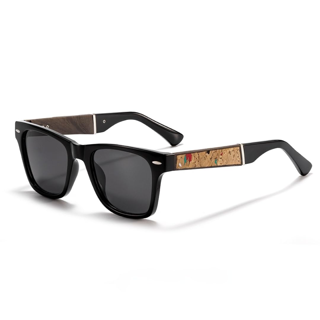 Occhiali da sole polarizzati da uomo alla moda con montatura quadrata, occhiali decorativi da donna per la guida all'aperto.