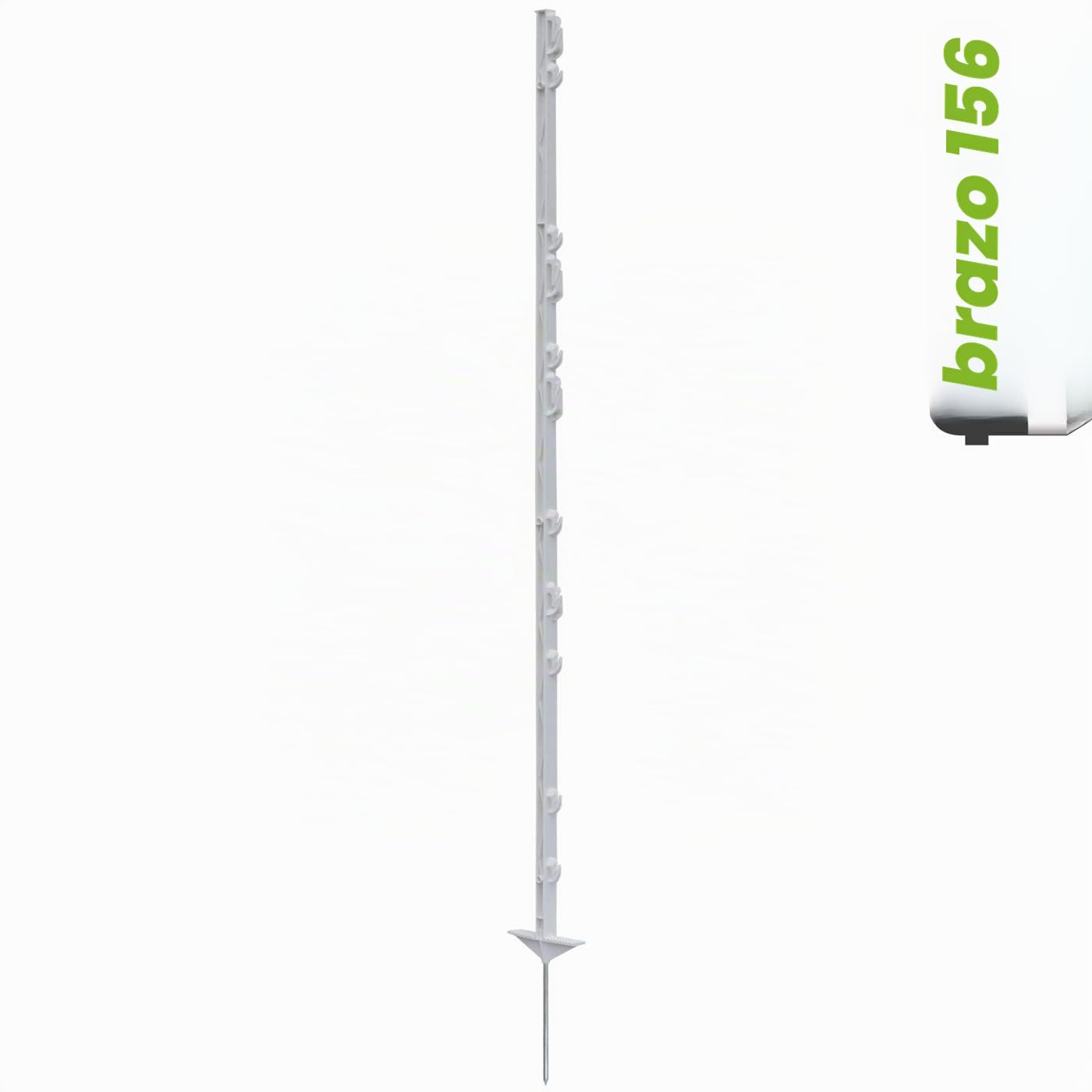 VOSS.farming 20x Poste para Pastor eléctrico “Farm 156”, Largo 156cm, 11 Ojales, Blanco