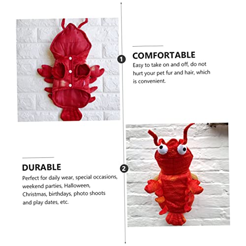 Disfraz de Langosta para Perro Talla XS Rojo miniatura 3