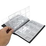 babominimer Münzalbum mit 120 Fächern für Penny-Sammelhalter, tragbares 150 x 110 mm Aufbewahrungsbuch mit 10 transparenten (12 Münzen/Seite), passend für Münzen  28 mm Durchmesser,