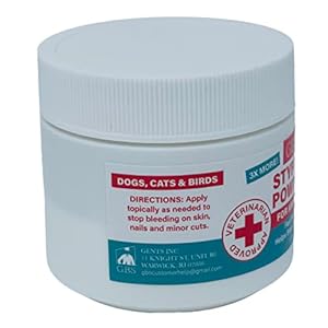   GBS-5-oz-Quick-Stop-Styptic-Powder-for-Animals-Dogs-with-Sealed-Top-Scoop-Cats-Birds-Cutting-Nails-Stop-Bleeding-Styptic-Clotting-Blood-Powder--Easy-to-Apply