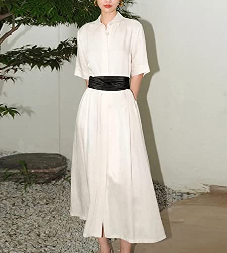 Women Velcro Corset Belt Adjustable Wide Belts Dress Waist Obi Belt3