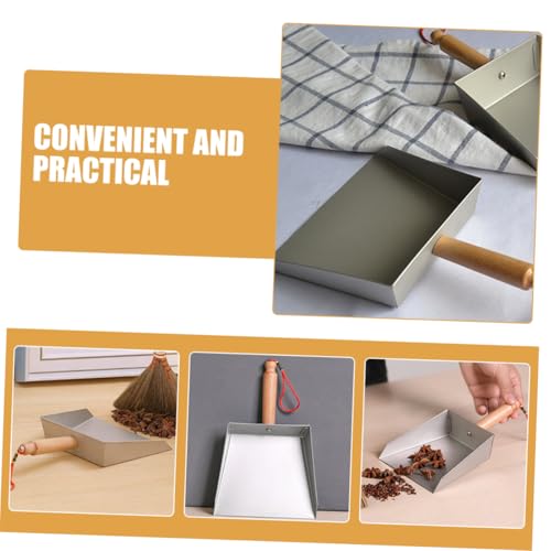 UTHCLO 2stücke Kleine Kehrschaufel Aus Edelstahl Mit Holzgriff Handkehrschaufel Für Schnelle Reinigung Robuste Und Vielseitige Schaufel Für Zuhause Und Outdoor – Bild 4