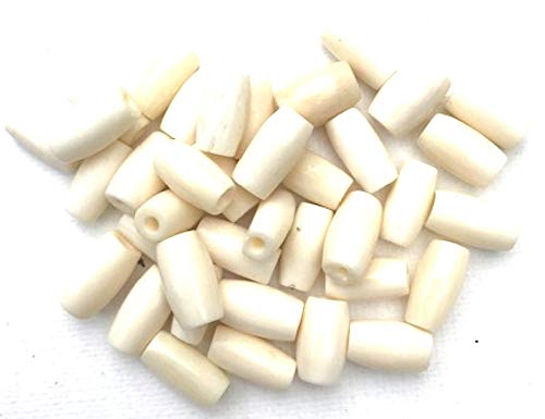 Dangerous Threads Genuine Hairpipe Bone; White, Half Inch 50 pcs Hair Pipe Choker Beads