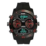 Men's Military Multifunction 3 Time Zone LED Digital Quartz Watch Alarm Backlight Week Date 50M...