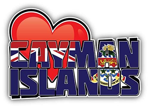 Cayman Islands Art Heart Flag Travel Slogan Round Metal 0.75" Lapel Pin Hat Shirt Pin Tie Tack Pinback3